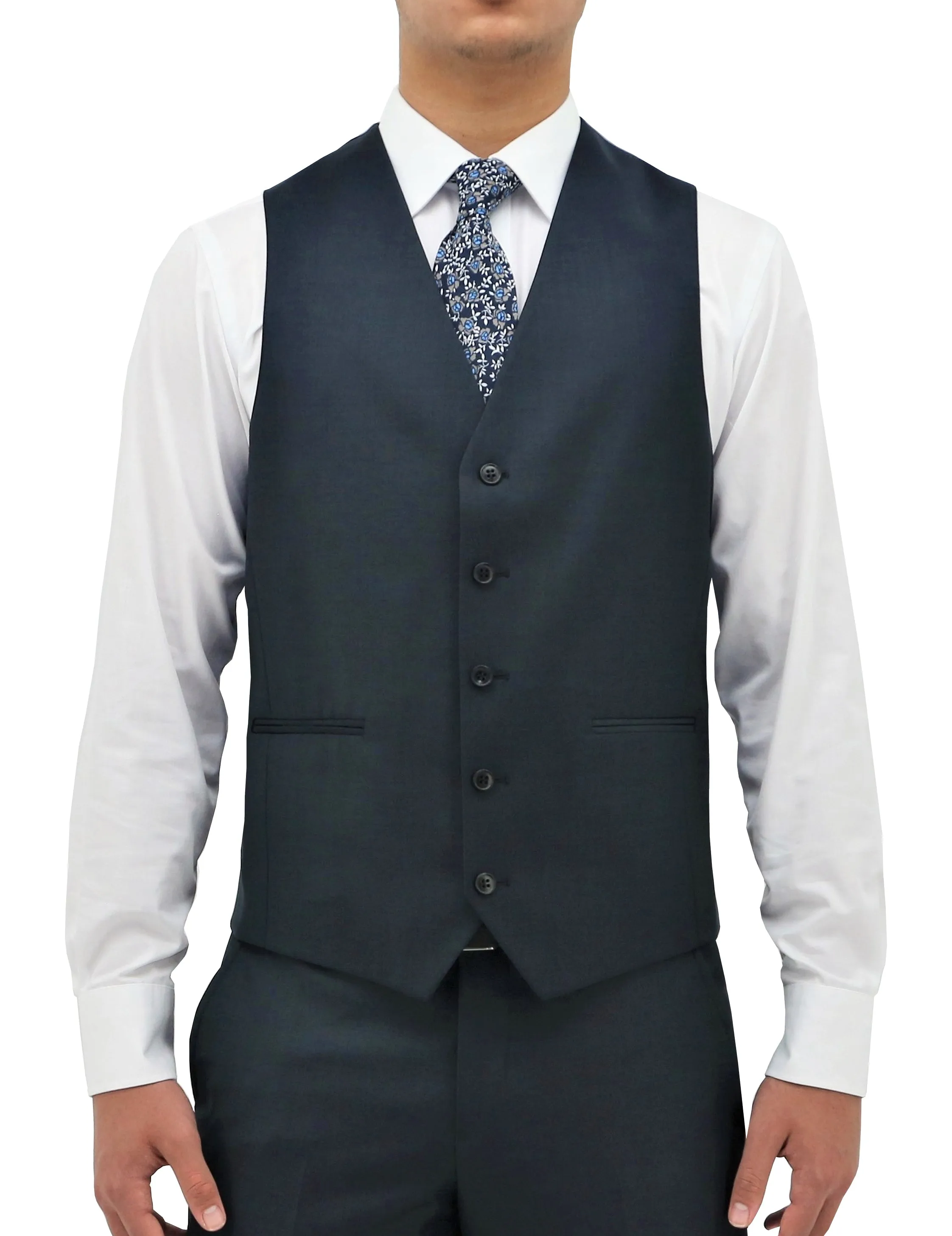 Ryan 106 Blue Wool Waistcoat