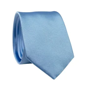 Solid Dusty Blue Satin Tie