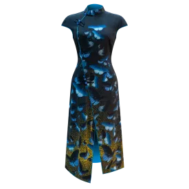 SPARKLE BY KAREN CHAN x Fung Yuen Butterfly Reserve【GREAT MORMON】100% Silk Cheongsam (Cap Sleeve) (美鳳蝶)