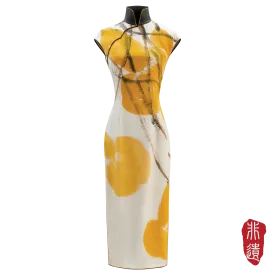 SPARKLE COLLECTION x HKMoA【GOURDS】Masterpiece Collection Haute Couture 100% Silk Cheongsam (Cap Sleeve / Regular Fit) (葫蘆) (齊白石)