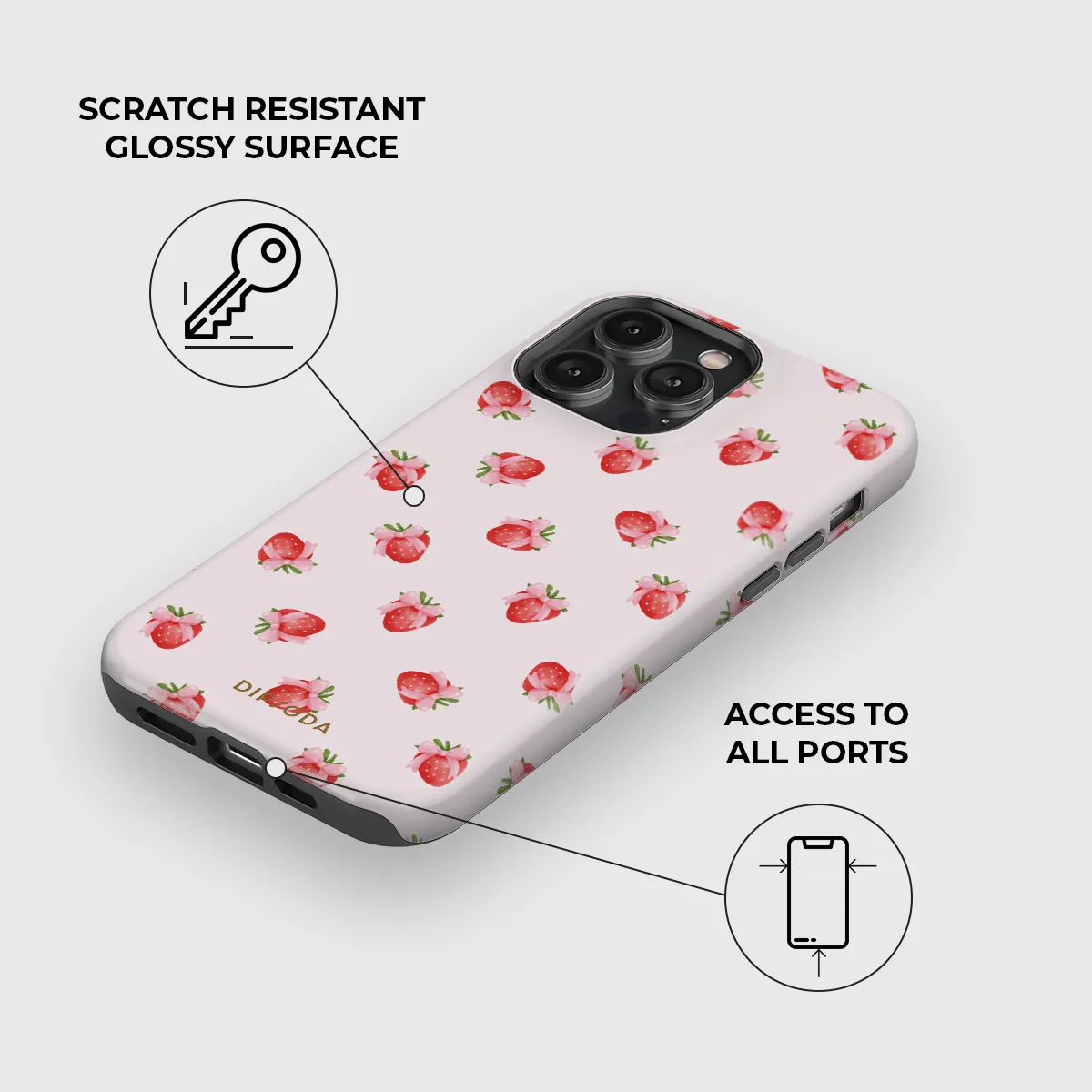 Strawberry Kiss Phone Case