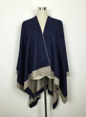 TANG Reversible Shawl Denim/Latte